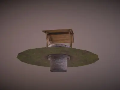 Stone Well Low Poly PBR Low-poly 3D model