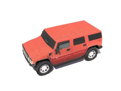 Hummer Lowpoly Low-poly 3D model