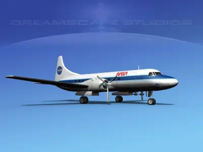 Convair CV-340 NASA 3D model
