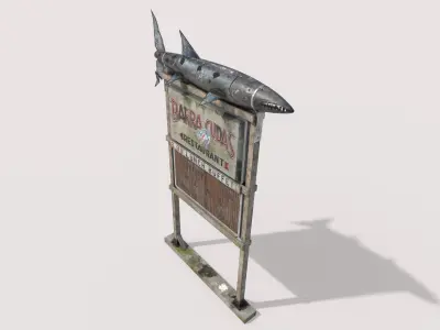 Restaurant Sign 3D model