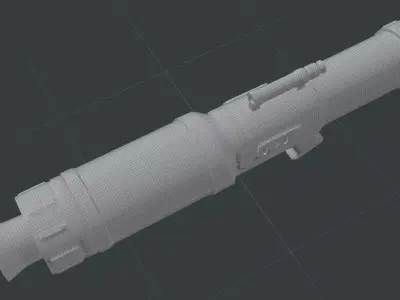 Bazooka rocket launcher 3D model 3D model