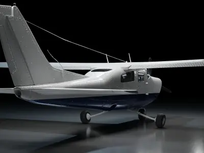 Airplane-Cessna-210-Centurion-1957 Low-poly 3D model