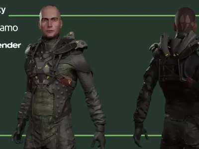 Soldier oculus rift character skins Low-poly 3D model