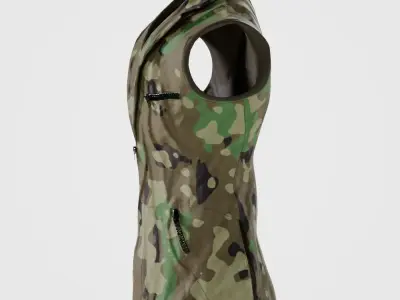 Tactical suit Vest  Low-poly 3D model