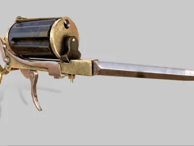 Strange Guns Collection Low-poly 3D model