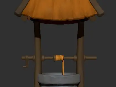 Old Well Low-poly 3D model