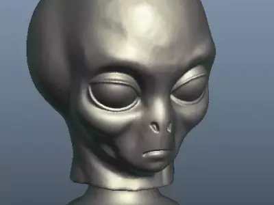x -Files alien head 3D print model