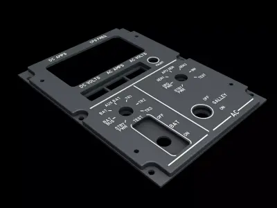 BOEING 737 OVERHEAD - ELECTRICAL PANEL 3D print model