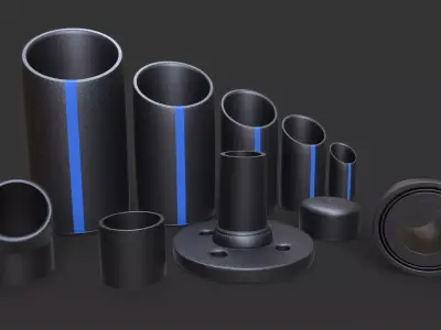 PVC Pipes Pack 3D model