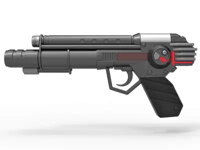 Skeletor trooper pistol from Masters of the Universe 1987 3D model