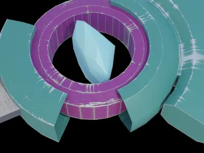 Post-Punk Sword Game-Ready 3D model