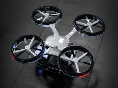 Passenger quadcopter concept 3D model