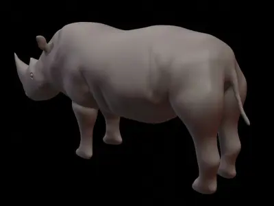 Rhino Base Mesh  3D model
