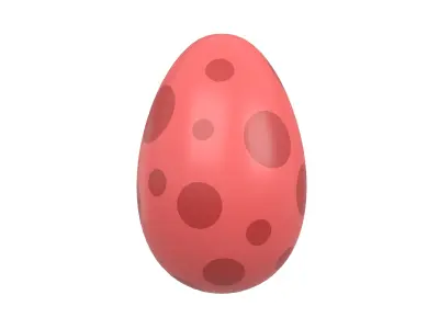 Dinosaur Egg v1 007 Low-poly 3D model