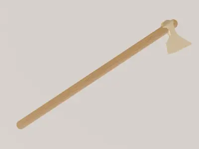 Bearded Viking Axe Free low-poly 3D model