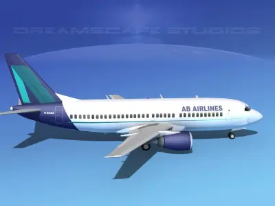 Boeing 737-300 AB Airlines 3D model