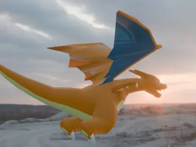 Charizard Low-poly 3D model
