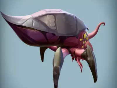 Spider Enemy 2 Horror Alien Stylized Creature Low-poly 3D model