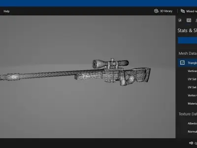 Arctic Warfare Magnum Free low-poly 3D model