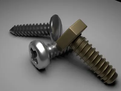 3 Different Types of Screws for Free Free 3D model
