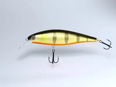 Crankbait fishing lure 3D model