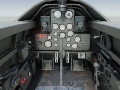 Airplane Cockpits Low-poly 3D model