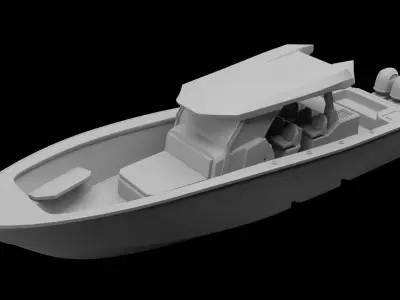 Sport Fishing Boat 3D model