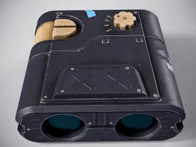 Sci-fi Realistic Binocular  Low-poly 3D model