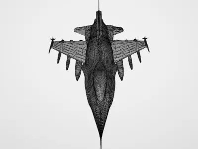 Fighter Jet Plane Low-poly 3D model