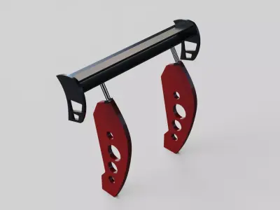 spoiler wing tuning rear auto garage  3D model