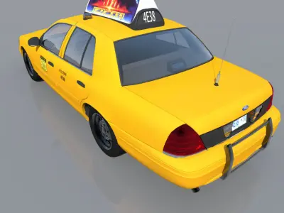 NY taxi Free 3D model
