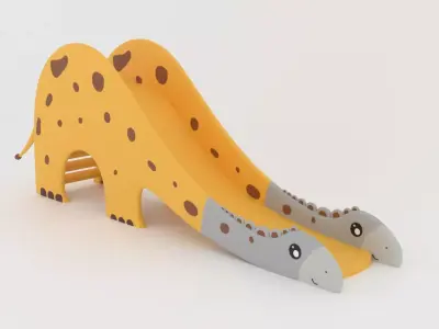 Dinosaur playground climber Low-poly 3D model Low-poly 3D model