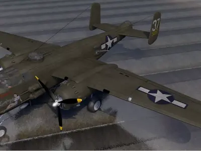 North American B-25H Mitchell 3D model