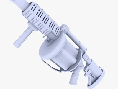 Milkor MGL Multiple Grenade Launcher Low-poly 3D model