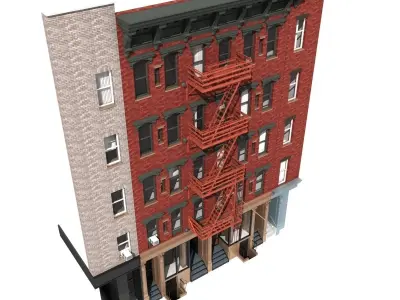 New York Building facade 2 3D model