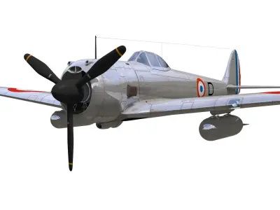 Ki43 Hayabusa type2-Otsu oscar 3D model