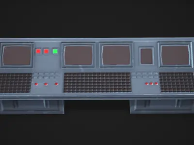 Control Panel - Low Poly Game Ready Low-poly 3D model