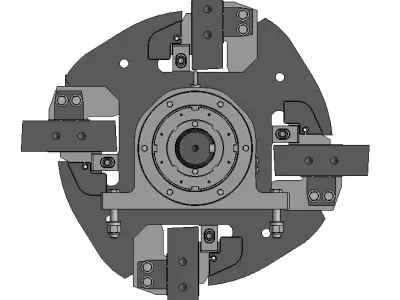 Rotor NP 1110 for impact crusher 3D model