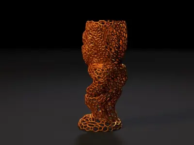 Totem tiki vase 3D print model