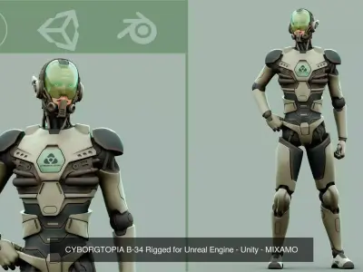 CYBORGTOPIA HUMANOID COLLECTION 07 3D Model Pack