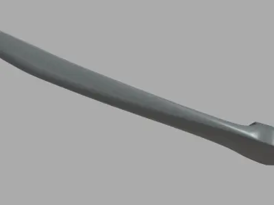 Car Door Handle 03 Low-poly 3D model