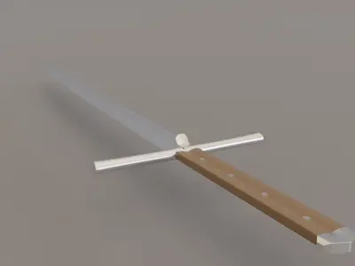 Kriegsmesser samurai sword Free low-poly 3D model