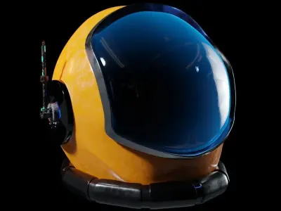 Astronaut Helmet Low-poly 3D model