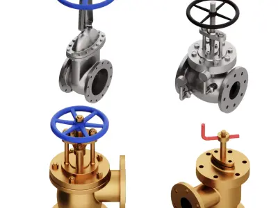 valve Low-poly 3D model