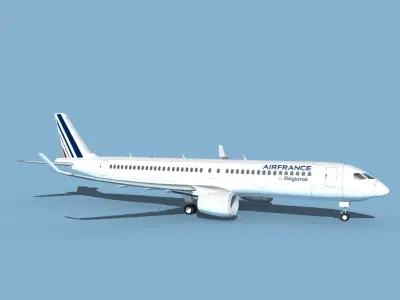 Airbus A220-300 Air France Regional 3D model