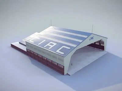Hangar 14 CIAC Low-poly 3D model