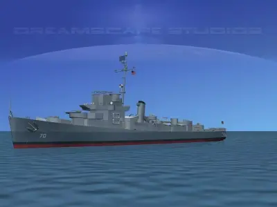 Destroyer DE-70 USS Joseph E Campbell 3D model