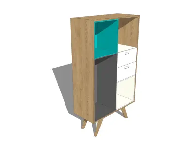Commode cabinet - wood - colorful - furniture set - Artrzcinski Low-poly 3D model purchase