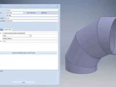 Segmented elbow 3D model