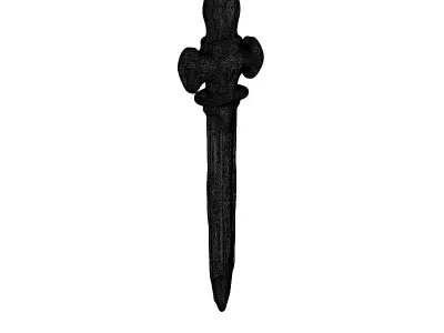 Glowing Crystal Dagger 3D Model 3D model